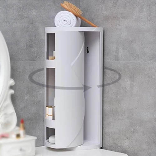 ROTATING CORNER COSMETIC ACCESSORIES SHELF