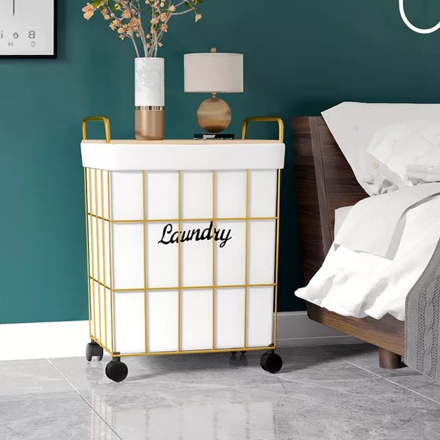 PREMIUM LAUNDRY BASKET WITH ROLLING WHEELS