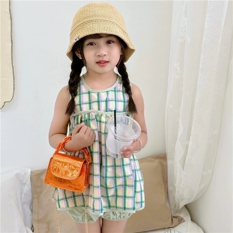 Girl's Pu Leather Solid Color Elegant Square Flip Cover Shoulder Bag Crossbody Bag