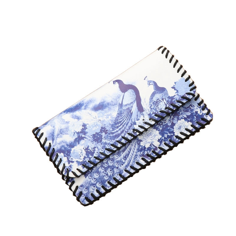 Women's Pu Leather Printing Animal Vintage Style Square Magnetic Buckle Phone Wallets