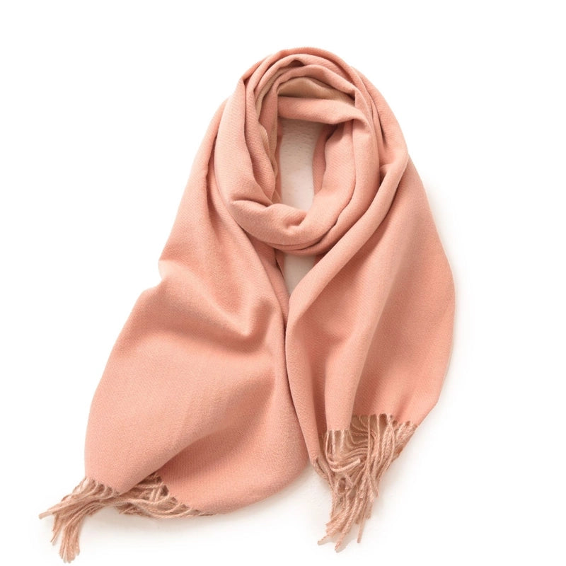 Women's Minimalist Solid Color Polyester Scarf