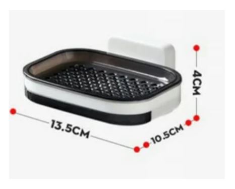 Wall Mounted Double-Layer Drainage Soap Box. Household Soap Rack. Bathroom Soap Box Storage