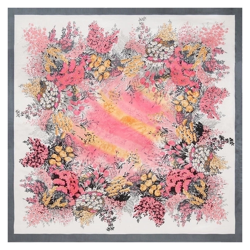 Women's Elegant Flower Polyester Printing Scarf