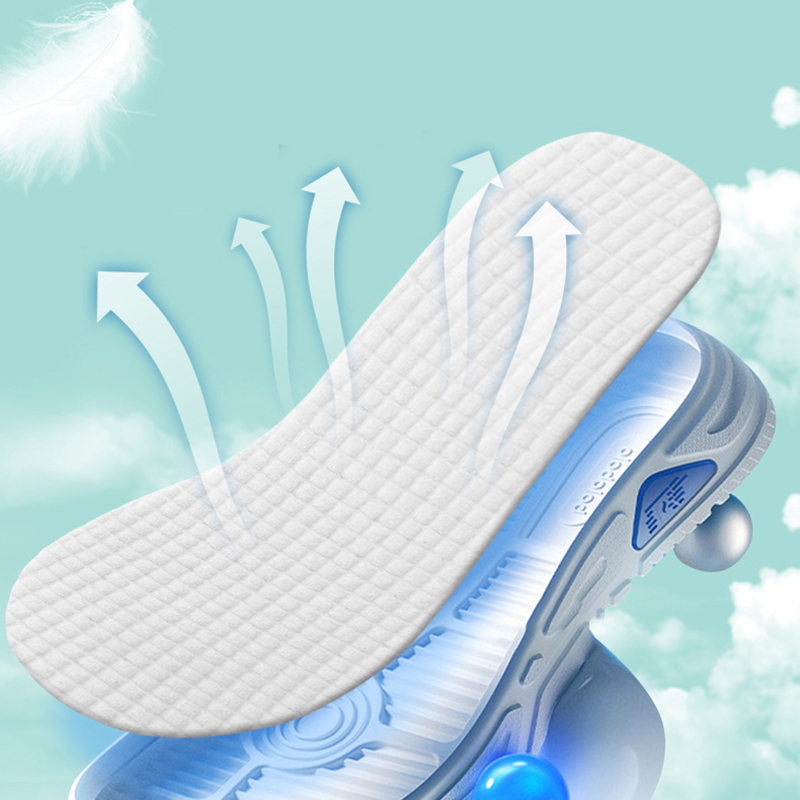 Gptsolvy Latex Sport Insoles Soft High Elasticity Shoes Pads Orthotic Breathable Deodorant Shock Absorption Cushion Arch Support Insole