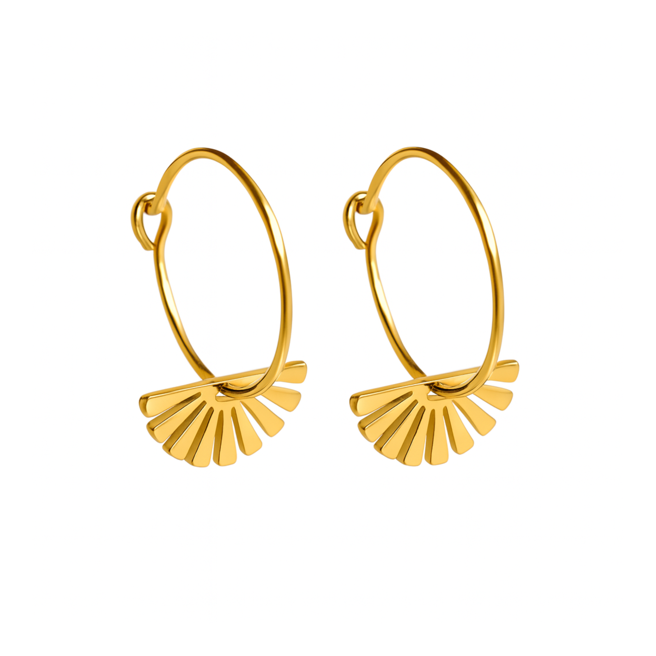 Sunshine charm hoops - Gold