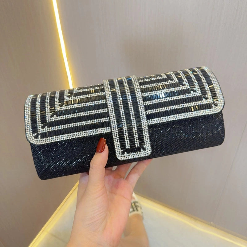 New Rhinestone Bag Flash Women's Clutch Chain Shoulder Crossbody Dinner Dress Bag Bridal Banquet Bag