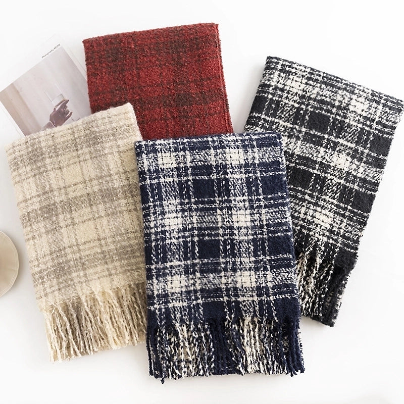 Women's Elegant Color Block Polyester Scarf
