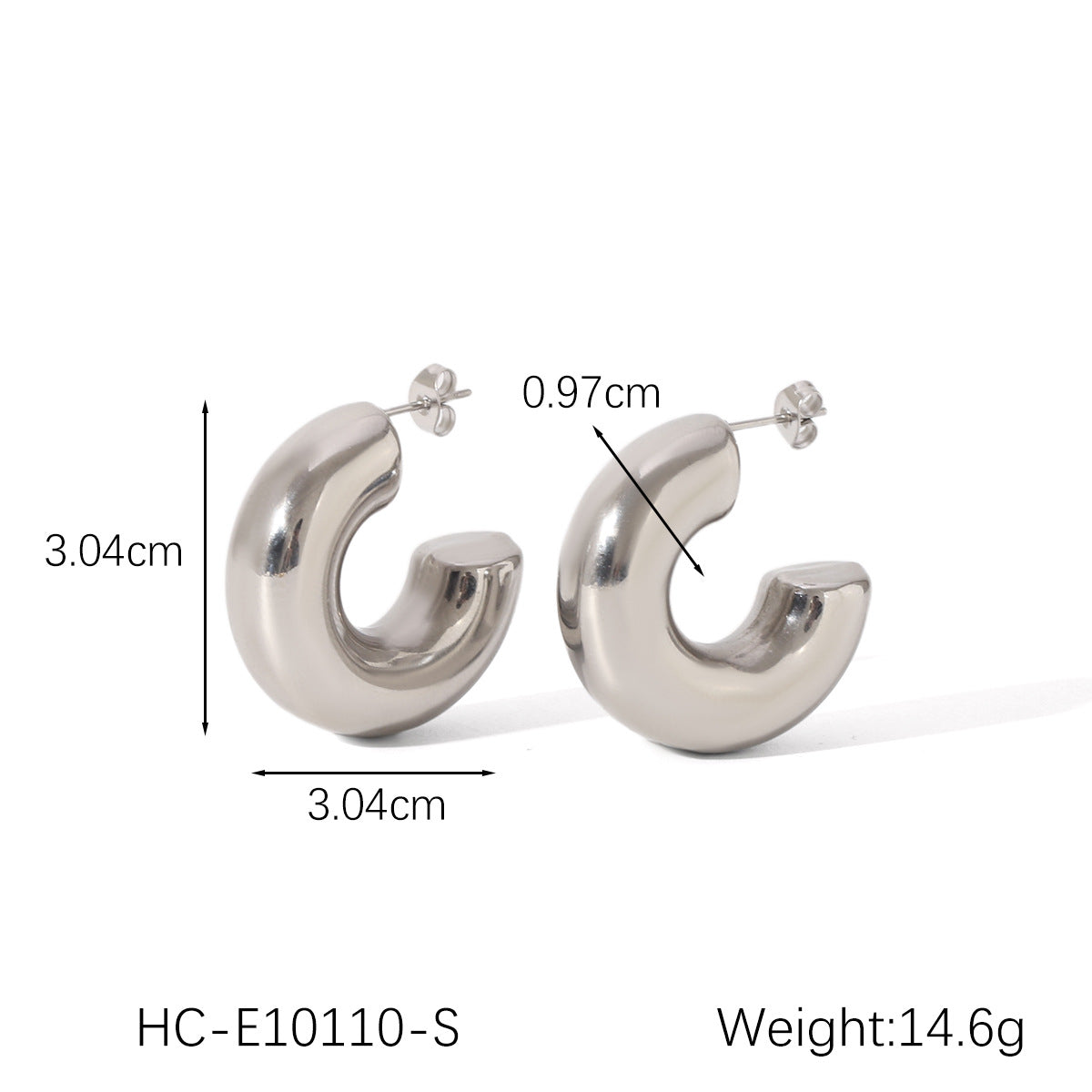 Insc-Shaped Stainless Steel Hollow Earrings For Women Niche Design Spherical Titanium Steel Earrings