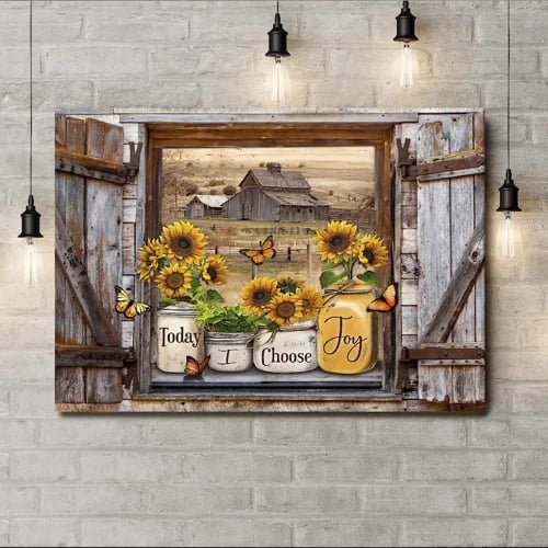 49% OFF -''Mother's Day gift''-Butterfly Sunflowers Wall Art