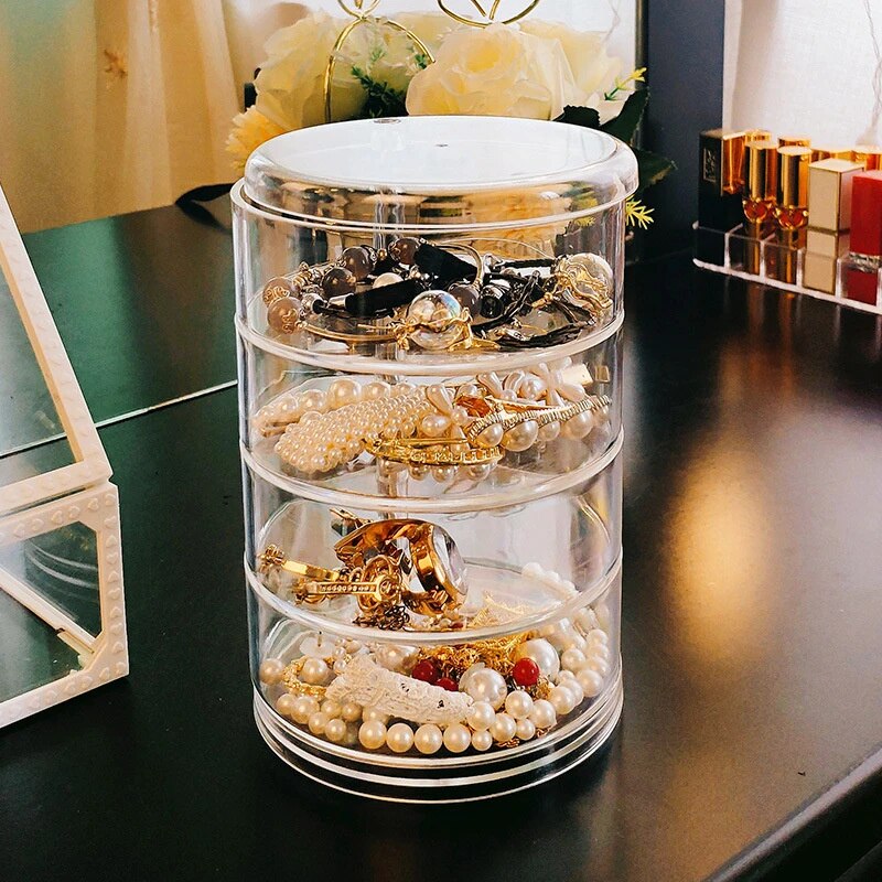 4-Layer Rotatable Jewelry Storage Box