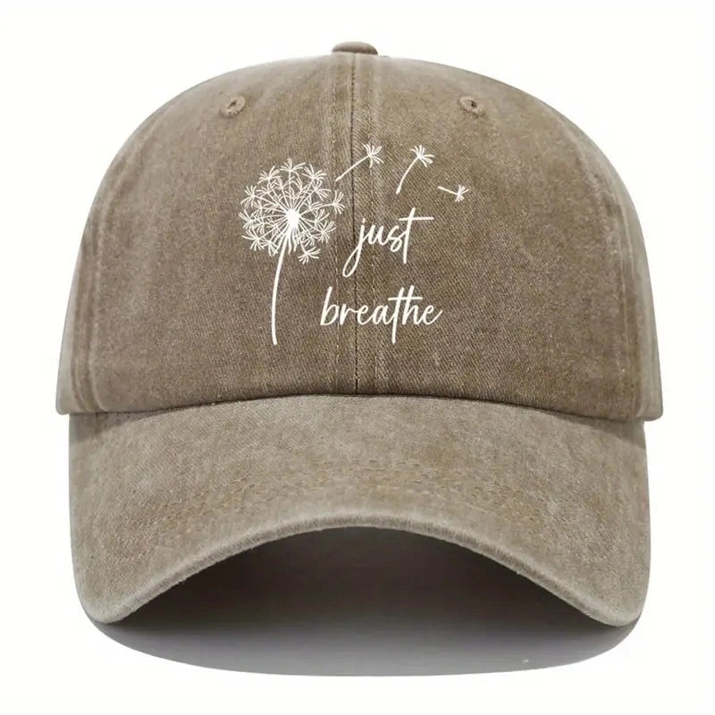 Unisex Casual Modern Style Minimalist Dandelion Printing Wide Eaves Baseball Cap