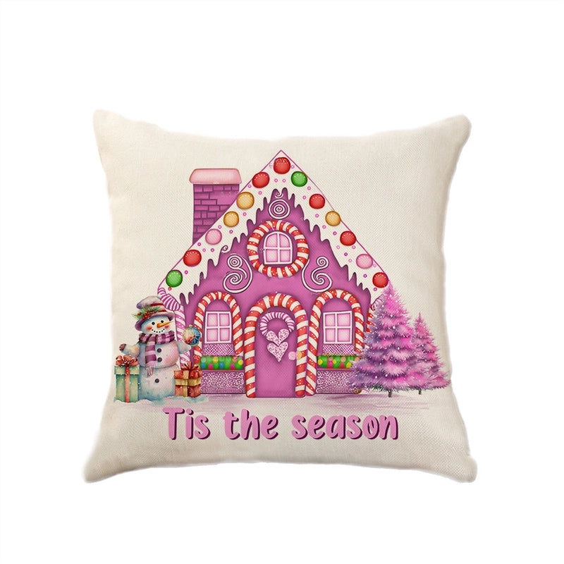 Christmas Vacation Letter Polyester Pillow Cases Couch & Sofa Decor
