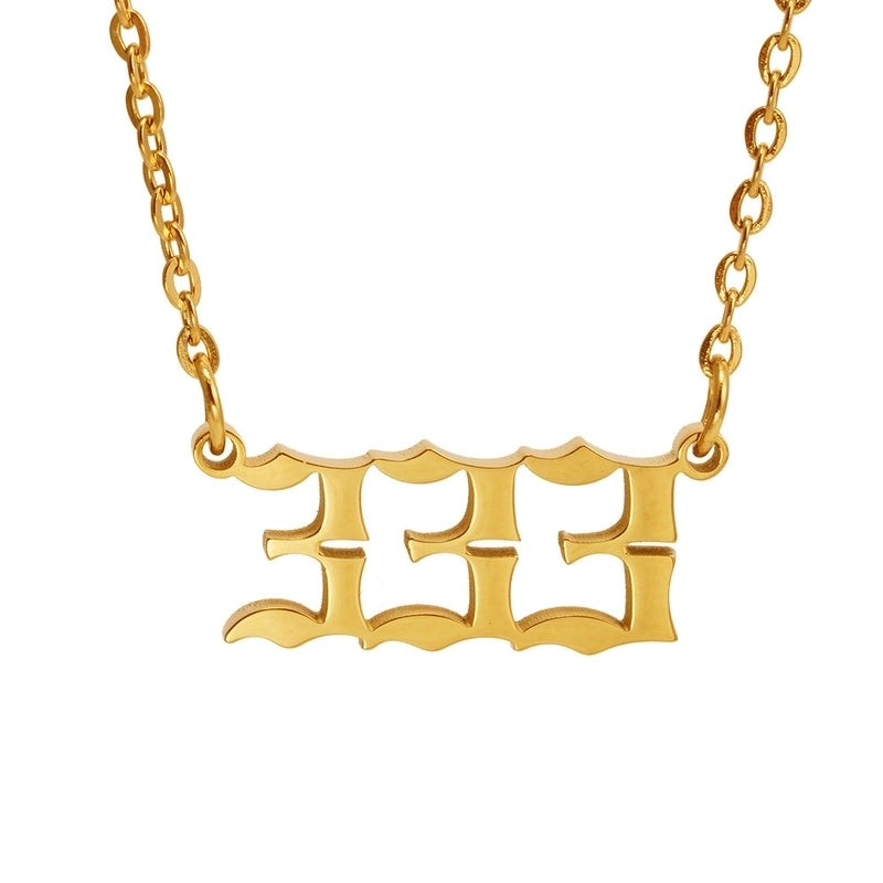 Minimalist Number Stainless Steel Plating Necklace 1 Piece