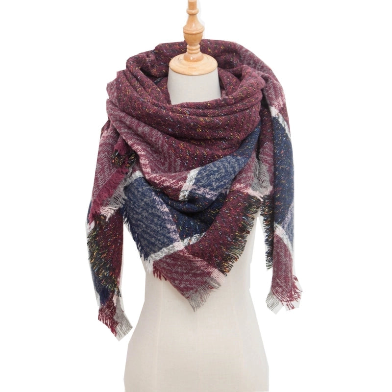 Women's Casual Lattice Polyester Scarf