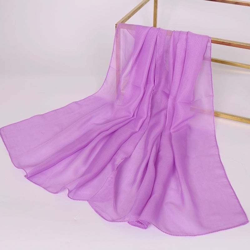 Women's Streetwear Solid Color Chiffon Scarves & Gloves