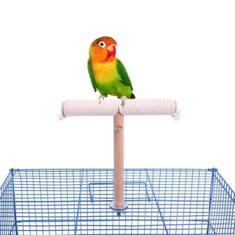 Parrot Stand Toy Covering With Rope