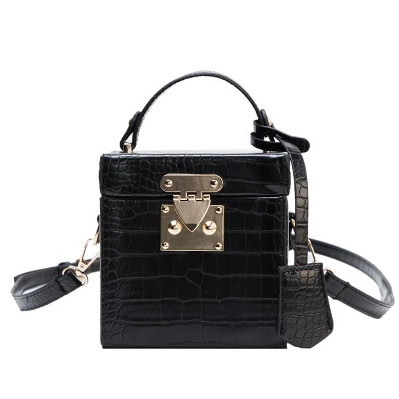 New Crocodile Pattern Box Versatile Shoulder Fashion Popular Messenger Bag