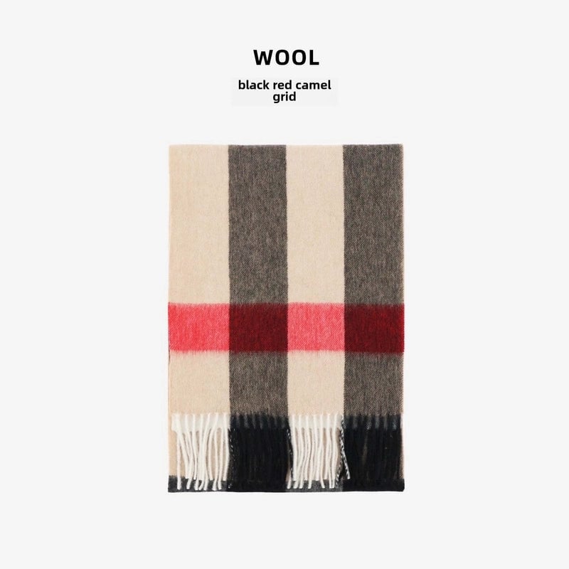 Wool Scarf Advanced Sense Simple Plaid Spring Clothing Women's Clothing Batch Winter Explosions For Women And Men
