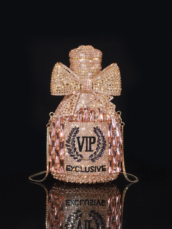 18x11 Rectangular Champagne 18x11 Rectangular Silver 11x20 Wine Bottle Bow Purple Pu Leather Rhinestone Bow Knot Bow Type Evening Bags