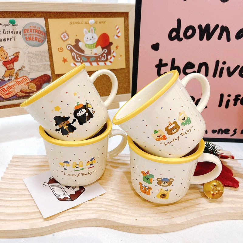 Casual Vacation Cartoon Ceramics Water Bottles 1 Piece