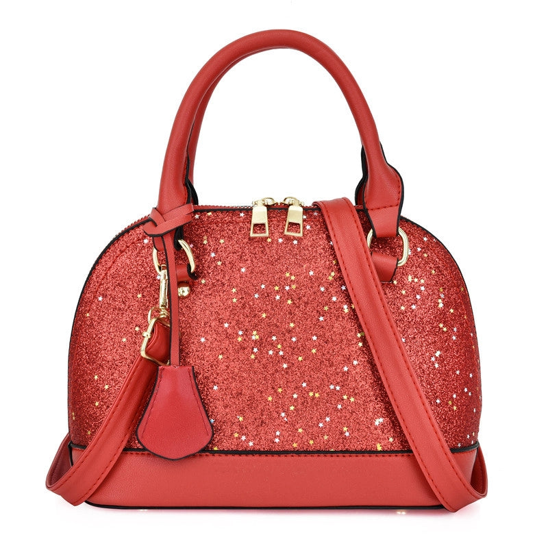 New Broadband Small Bag Women's New Korean-style Sequin Zipper Shoulder Crossbody Bag Solid Color Personalized Bag