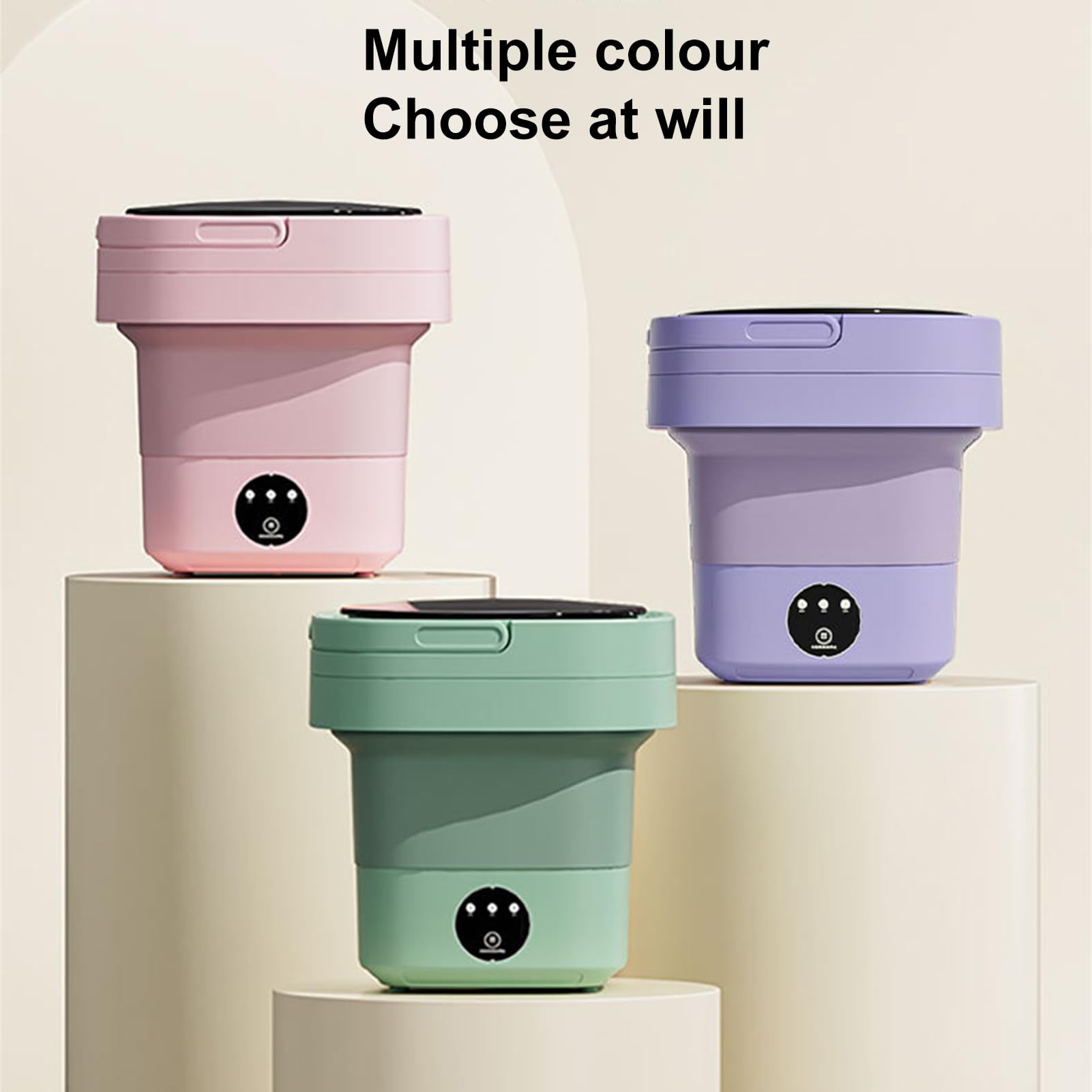 Portable Washing Machine -Portable Washer Washing Machine with Drain Basket for Travelling. Camping. Apartment. Dorm