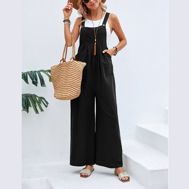 Vrouwen Super Leuke Spaghetti Band Mouwloze Vakantie Romper Jumpsuit