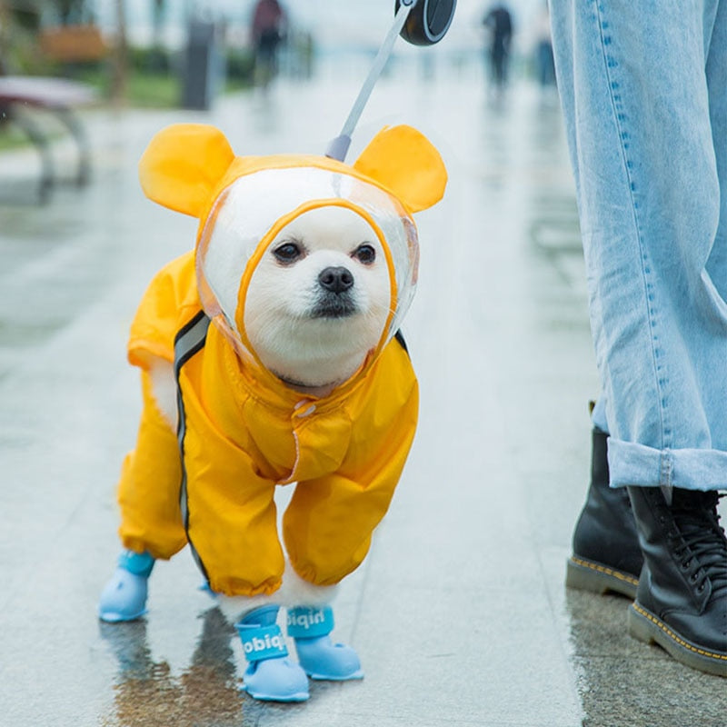 Hooded Raincoat/Shoes for Dogs