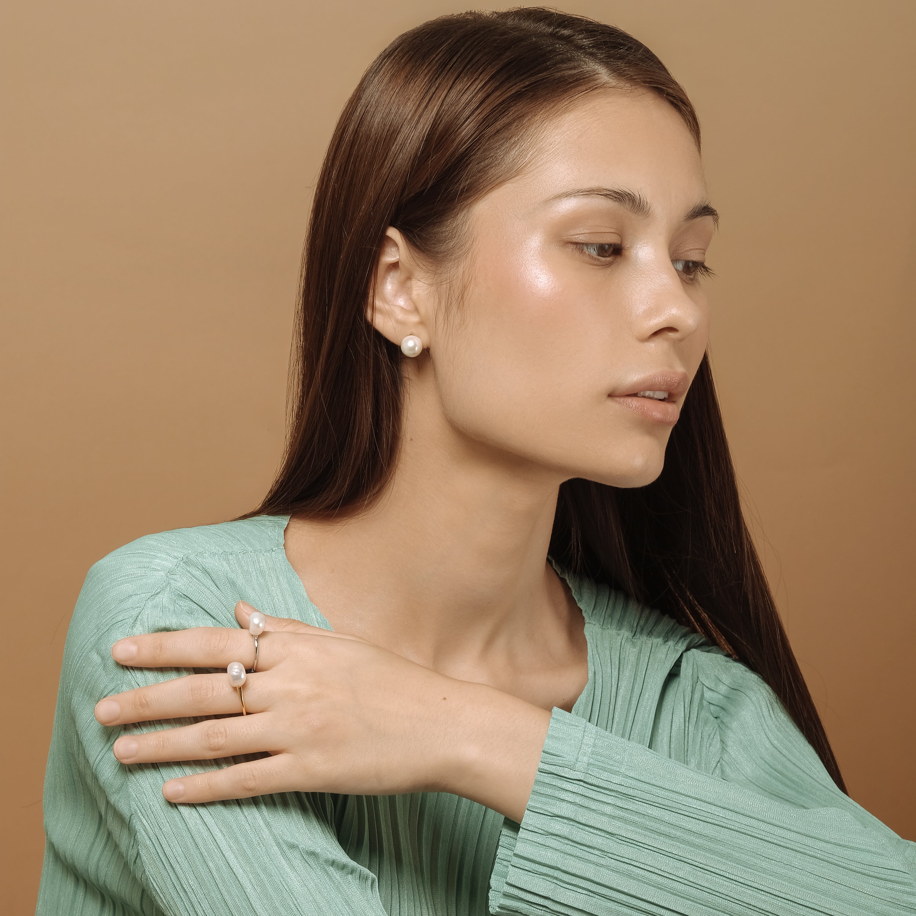 Tali Pearl Ring (18K Gold Vermeil. Size 5)