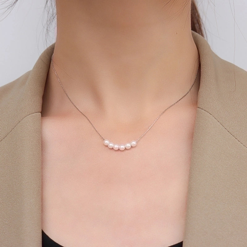 Pearl 304 Stainless Steel 18K Gold Plated Plating Necklace