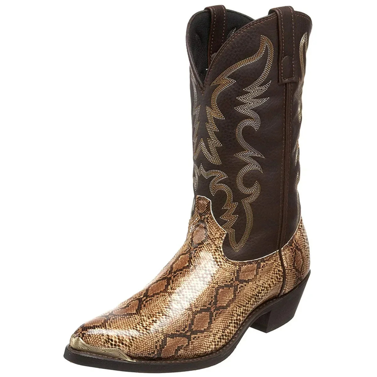 Snake Pattern Mens Western Cowboy Boots | Pointed Toe 38-48