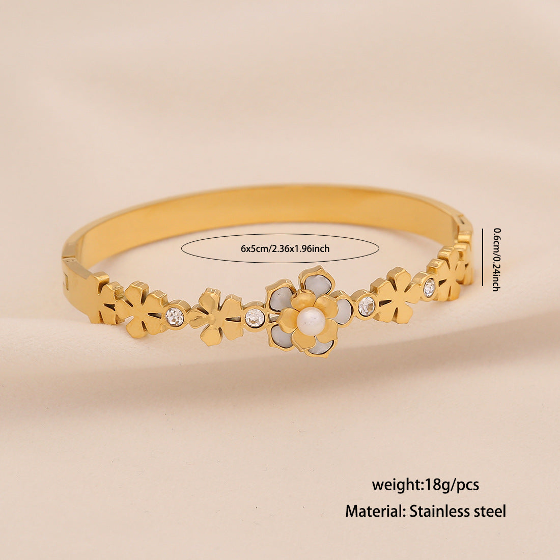 Love Flower Stainless Steel Bracelet Tree Of Life Eight-Pointed Star Bracelet B631
