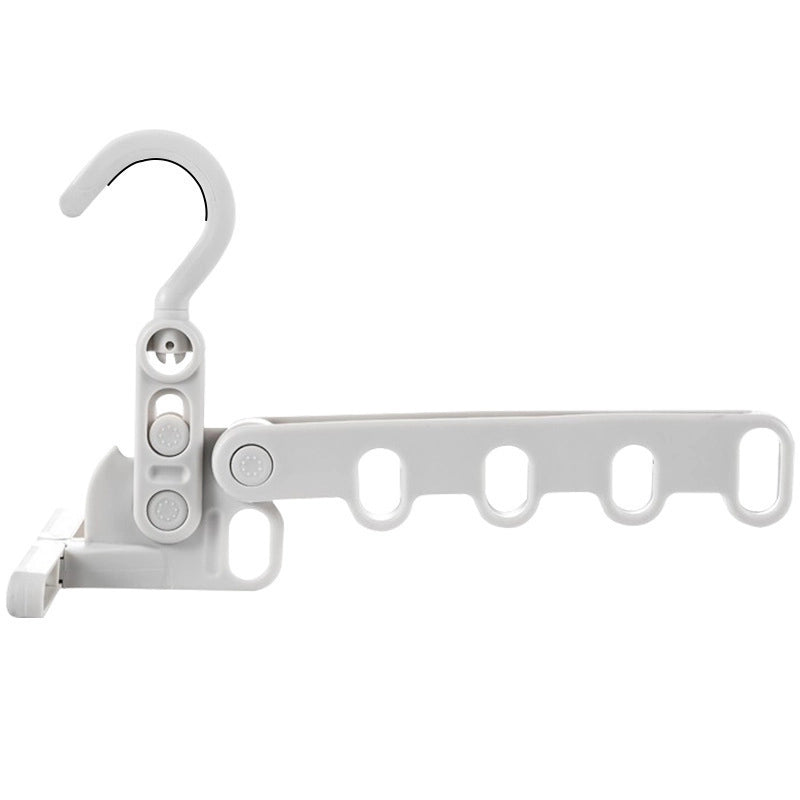 Household Five-hole Folding Clothes Hanger Student Indoor Travel Clothes Hanger Multi-functional Portable Universal Clothes Hanger