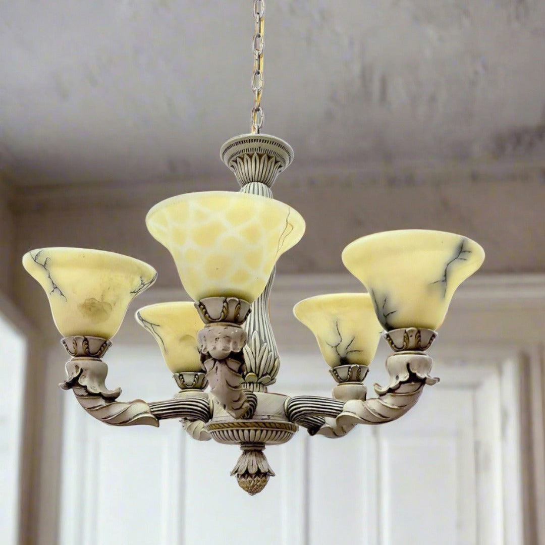 Retro Beige Chandelier