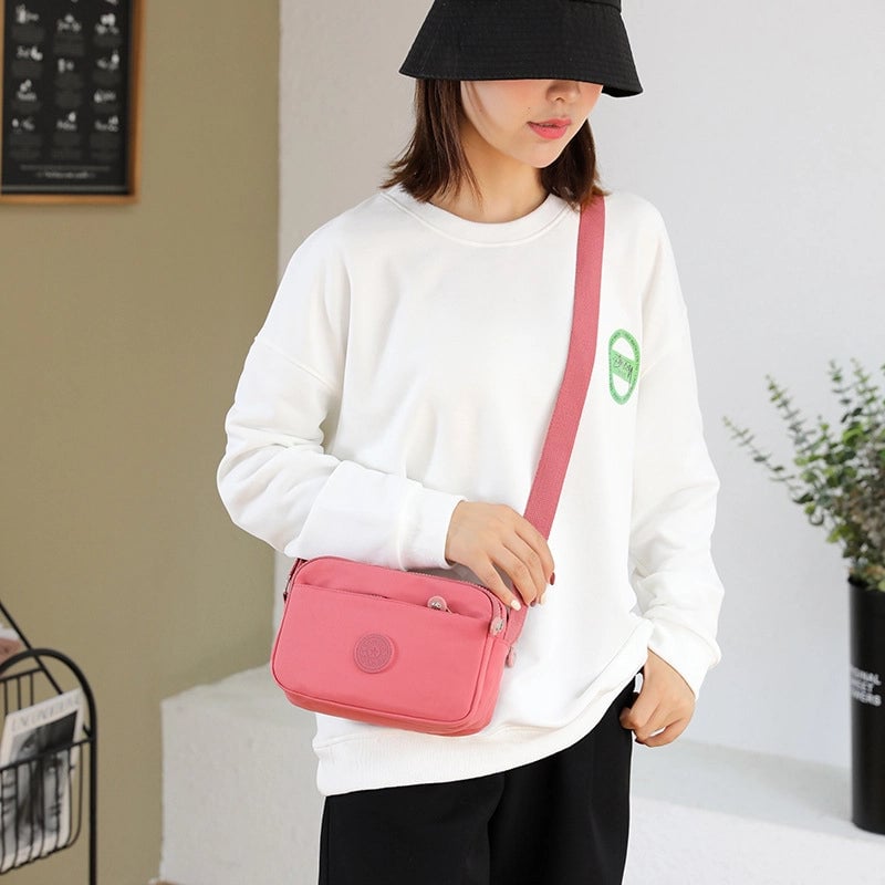 Unisex Oxford Cloth Printing Streetwear Square Zipper Square Bag