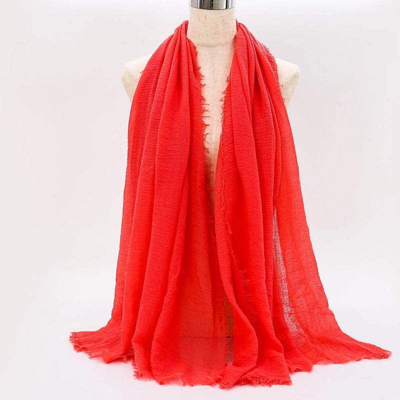 Women's Elegant Minimalist Solid Color Cotton Shawl
