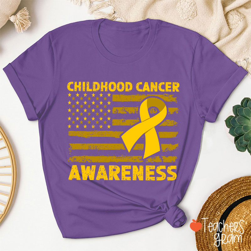 Childhood Cancer Awarenwss Teacher T-Shirt