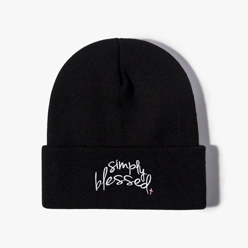 Unisex Casual Minimalist Commute Letter Eaveless Beanie Hat