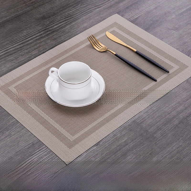 Chuangmu Placemat Western Placemat Environmentally Friendly PVC Woven Double Frame Dining Table Insulation Mat Household Hotel Tableware Mat