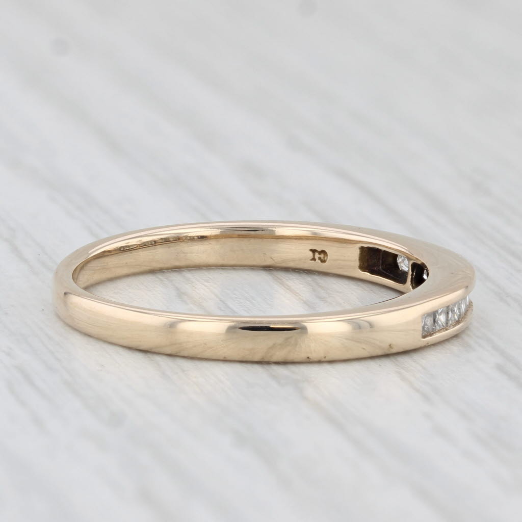 0.32ctw Diamond Wedding Band 10k Yellow Gold Size 9 Stackable Anniversary Ring