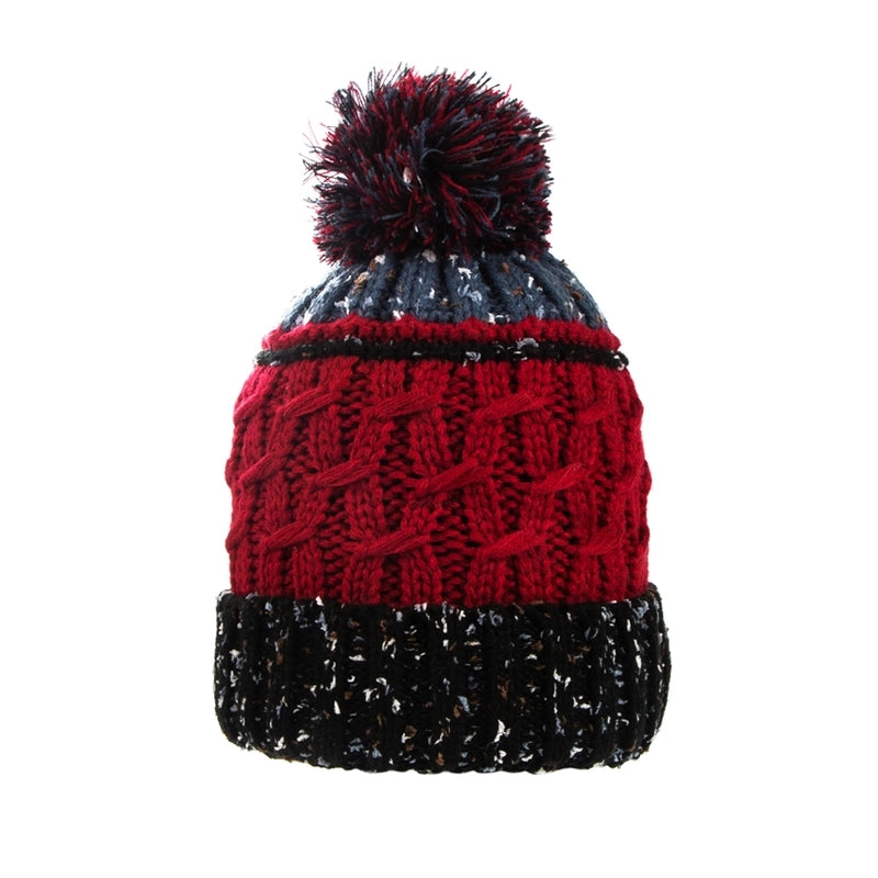 Unisex Basic Retro Color Block Eaveless Wool Cap