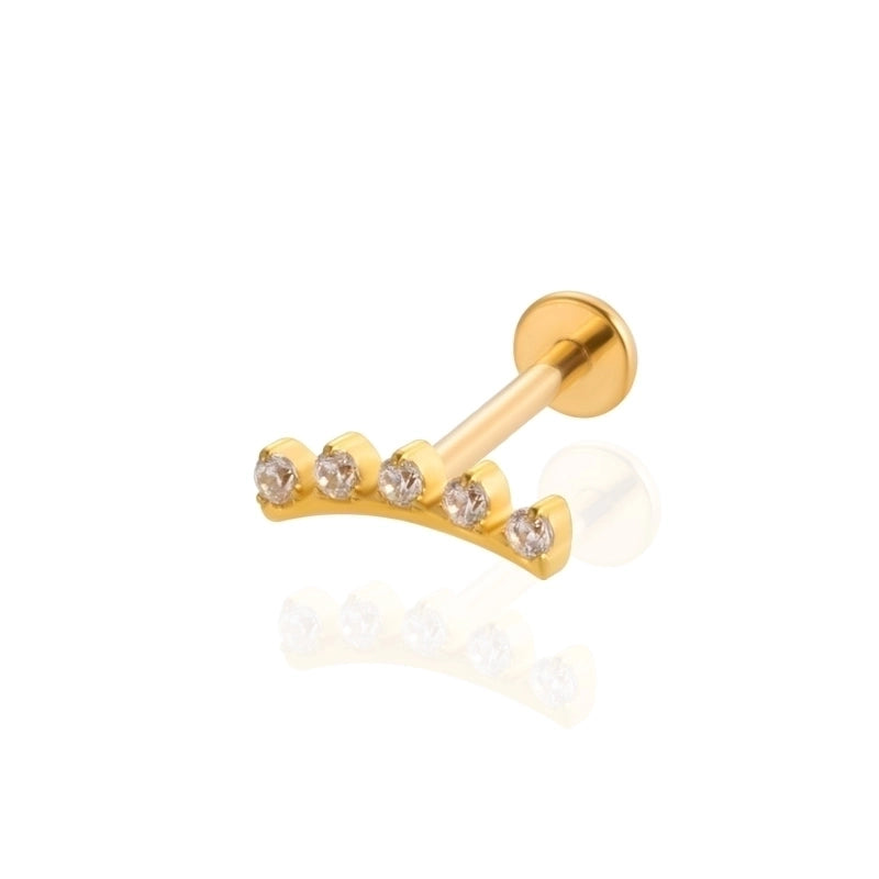 1 Piece Ear Cartilage Rings & Studs IG Style Cool Style Geometric Water Droplets Pure Titanium Plating Inlay Zircon