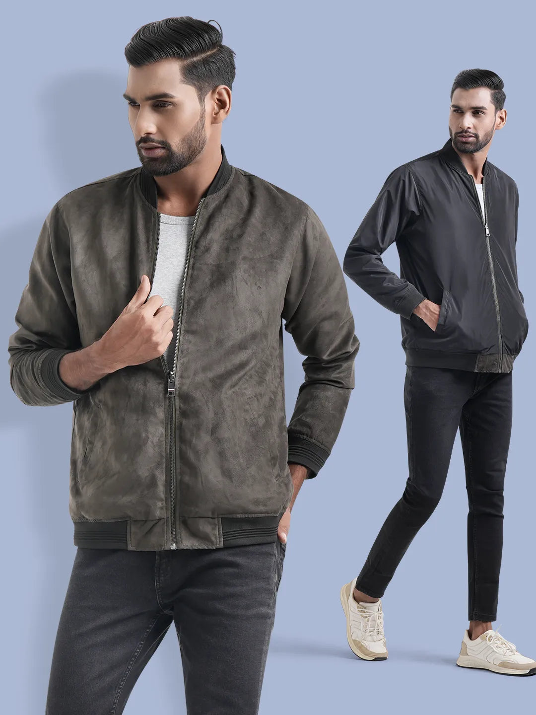 Men's Suede Leather Reverse Jacket