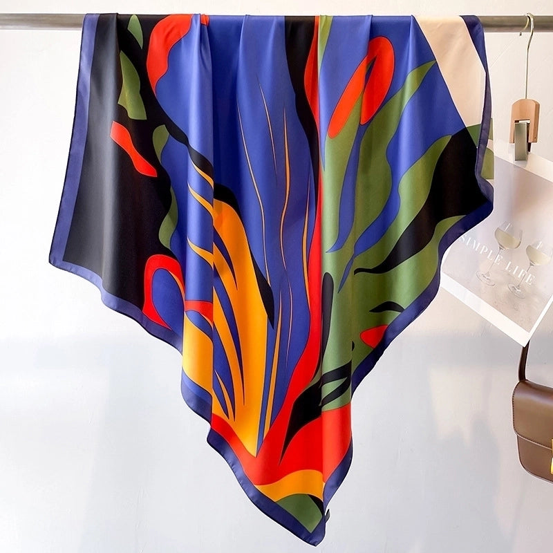 Women's Elegant Lady Flower Polyester Scarf