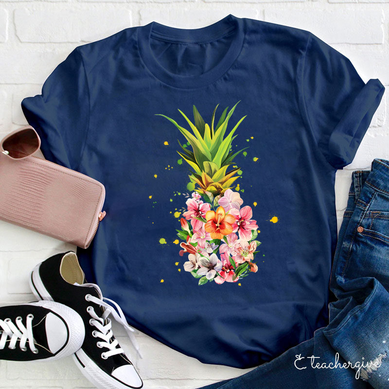 Pineapple Are Blooming Teacher T-Shirt