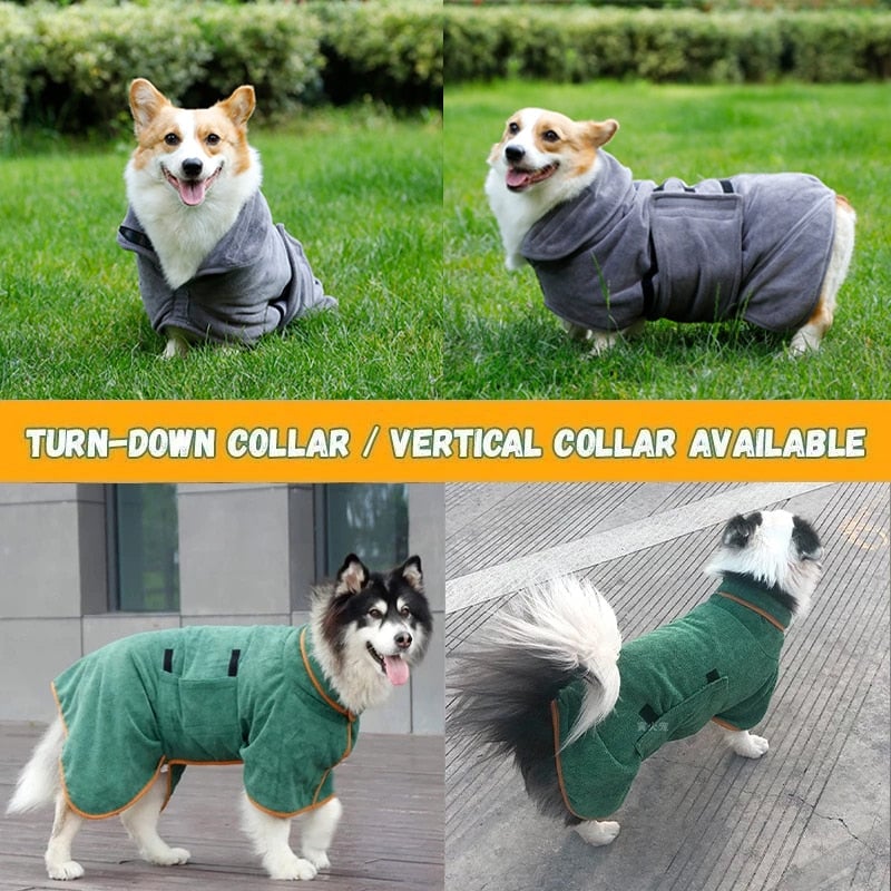 Microfiber Absorbent Dog Drying Coat