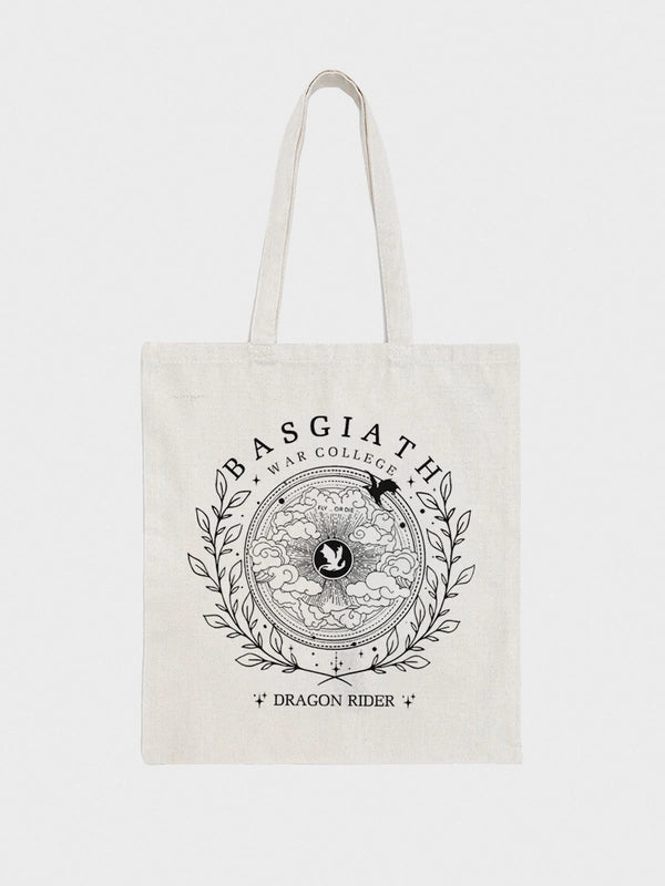 Women's Large Cotton Printing Animal Letter Vintage Style Square Open Shoulder Bag