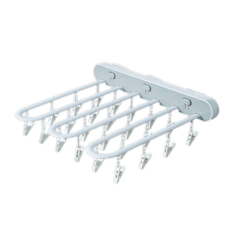 Multi-Clip hanging clothes hanger