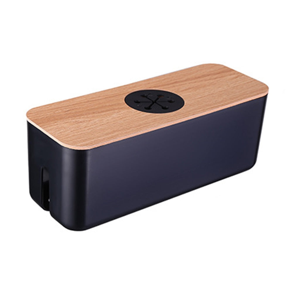 Wooden Cord Organizer Box