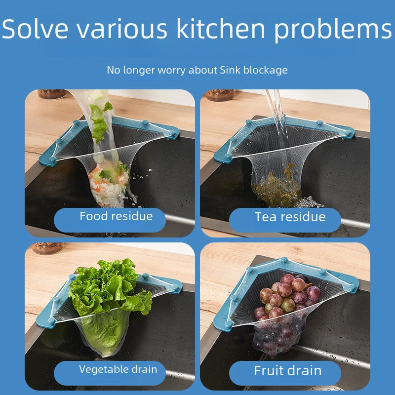 Disposable Kitchen Sink Filter Net Sewer Garbage Residue Anti-blocking Pool Filter Net Bag Large Net Rack